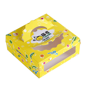 Şeffaf bir pencere ve kolu ile özel baskı kek kutusu 6 inç <span class=keywords><strong>8</strong></span> inç 10 inç kek kutusu - Product Image 5