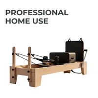 Máquina de Pilates Reformer Ajustable de Madera de Arce, Equipo Profesional de Entrenamiento de Fuerza para Estudio de Fitness y Yoga