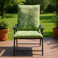 Coussin de chaise de jardin Manemi 95x50x4cm, rembourré en mousse, résistant à l'eau, pour usage extérieur, motif végétal, rectangulaire, en polyester tissé
