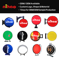 NIHAO Factory Direct, boîte lumineuse rotative à 360 degrés, panneau publicitaire rond suspendu pour extérieur