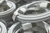 Câble de charge rapide USB-C 60W de haute qualité pour iPhone 15 16 Pro Max, avec gaine en nylon et blindage tressé, compatible IP15