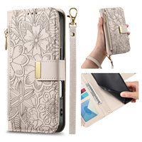 Sac de pochette pour étui de carte de crédit de haute qualité pour Samsung Galaxy A05/A05S/A15/A25/A35/A55/A56 style feuille avec longue sangle