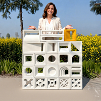 Moule à blocs de béton double face Reazone en plastique ABS pour briques creuses et moules de coulage de ciment