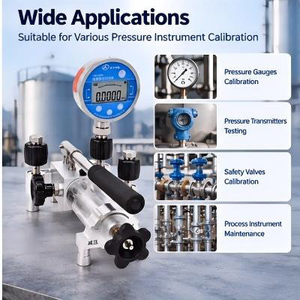 เครื่องสอบเทียบเกจวัดแรงดัน 0-60MPa ปั๊มไฮดรอลิกสำหรับเซ็นเซอร์เกจวัดและการทดสอบ - Product Image 4