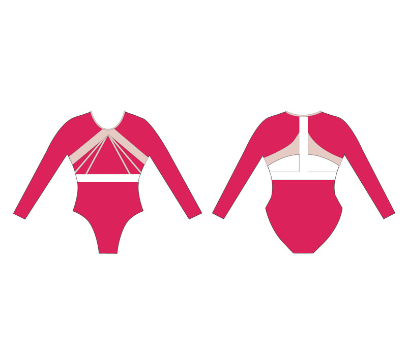 OEM Girls 3 4 Sleeve Gymnastics