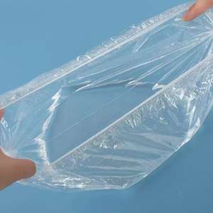 Ecológico desechable PE plástico pelo Hotel gorro <span class=keywords><strong>de</strong></span> ducha impermeable empaquetado individualmente para uso <span class=keywords><strong>de</strong></span> limpieza - Product Image 2