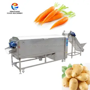 LXTP-3000 Large-scale onion Cleaning Peeling Dicing Line 100% food-grade stainless steel for potato cassava carrot peeling