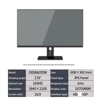 Moniteur LED de jeu IPS 27-28 pouces 1K/2K/4K 144Hz/165Hz 1MS avec logo de démarrage, écran d'ordinateur PC pour jeux de bureau, fabriqué par OEM