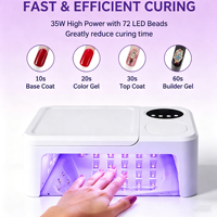 Lampe UV LED 268W 3-en-1 pour salon de manucure avec coussin repose-main et séchoir à gel infrarouge à capteur