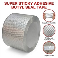 Ruban Butyle Imperméable avec Feuille d'Aluminium Réfléchissante, Adhésif Puissant, Bande d'Étanchéité pour la Réparation des Fuites de Toits et Fenêtres de Bâtiments