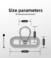 Entretoise de fixation latérale pour cordon de téléphone, mini-clip en acier inoxydable, connecteur métallique ultra-fin à trou unique, avec patin adhésif arrière