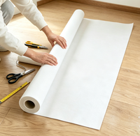 Rouleau de protection de sol en feutre auto-adhésif imperméable jetable, revêtement de sol non tissé pour la décoration intérieure des bâtiments