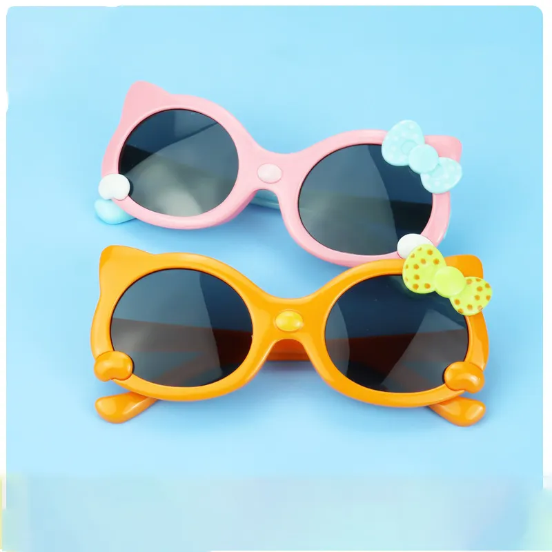 Großhandel Design Kinder Sonnenbrille Runde Hochwertige Sonnenbrille Cartoon Farbe Kinder Sonnenbrille