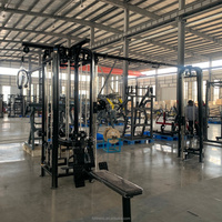Station de musculation multifonctionnelle à 5 postes, qualité commerciale, robuste, pour la maison, en acier épais, entraînement de force, vente directe d'usine en gros