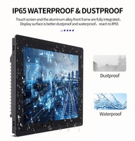 Monitor de Pantalla Táctil de 15.6 Pulgadas con Marco Delgado, Tablet PC IP65 Resistente al Agua, Android/Windows 10 Todo en Uno, Montaje en Pared, DVI, Uso Comercial