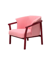 Fauteuil d'appoint capitonné distinctif en forme d'aile, couleur personnalisée pour projet FF&E de réception d'hôtel