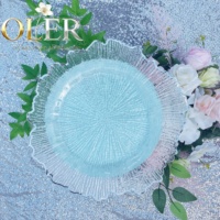 Assiette de présentation moderne et simple en acrylique Oler pour la décoration de table lors de mariages, banquets et fêtes