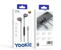 Audífonos Intrauditivos YTL13 con Cable Tipo-C, Decodificación Digital, TPE, Micrófono, Bajos Estéreo, Controles Deportivos, Cable de 1m