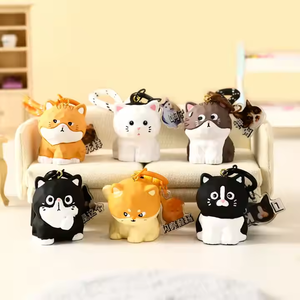 Portachiavi all'ingrosso in resina stile intaglio del legno portachiavi stravagante cartone animato acrilico figurina zaino pendente accessori regalo - Product Image 2