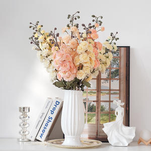 أزهار الكرز الصغيرة الاصطناعية حافة محروقة طويلة فرع ديكور المنزل لعيد الفصح الأعمال الجدول عرض هدية - Product Image 3