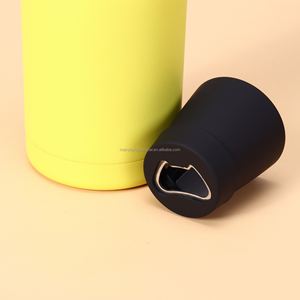 Porte-bouteille isotherme portable en acier inoxydable à double paroi sous vide avec fermeture éclair étanche 12oz - Product Image 4