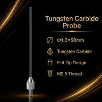 Sonde à pointe plate en carbure de tungstène SD1.0X50mm, filetage M2.5, pièce de rechange pour stylet de mesure d'indicateur de précision pour micromètre