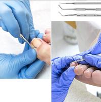 Kit de pédicure professionnel 9 pièces en acier inoxydable pour ongles incarnés, coupe-ongles épais et outils de suppression des cuticules, pour paronychie
