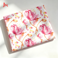 Tissu en popeline de coton biologique respirant à motif floral, 110 g/m², imprimé numériquement, pour jupe de fille