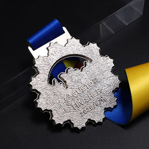 Özel yeni hatıra gümüş lüks çinko alaşım damgalama yumuşak emaye <span class=keywords><strong>Metal</strong></span> madalya - Product Image 3