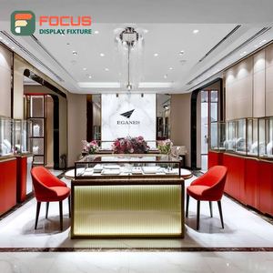 Mostrador de Exhibición de Joyería Moderno con Panel de Vidrio Templado, Vitrina de Vidrio para Tienda Comercial - Product Image 1