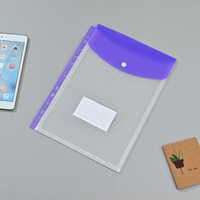 Porte-documents vertical format A à 11 trous avec boutons-pression, en PP, étanche, pour examens et rangement des documents des étudiants