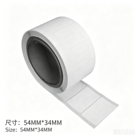 Autocollant RFID NFC enroulable en vrac, direct usine, 54*34mm, 860-960Mhz, étanche, inscriptible, résistant à l'huile, imprimable, pour la gestion des actifs en magasin de détail