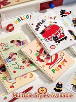 Carnet à spirale Apple Cat à feuilles mobiles, design élégant, pour étudiante, mignon, épais