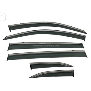 Déflecteurs de vent pour vitres de voiture Toyota HIGHLANDER 2015-2020, pare-pluie, visières de fenêtre, en PC avec acier inoxydable - Product Image 2