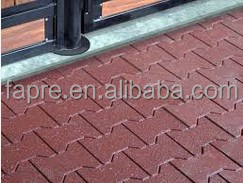 Pavimentadoras de hueso de perro, establo rojo, establo entrelazado, suelo de goma - Product Image 6