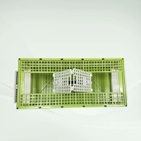 Cage de transport pour pigeons en plastique pliable et respirante avec porte à fermeture par bouton-poussoir et plateau en plastique – Vente en gros