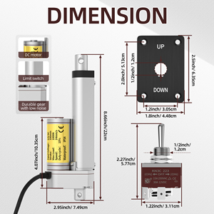 แอคชูเอเตอร์แบบเส้นตรงกันน้ำ 12V IP54 ขนาด 4 นิ้ว ระยะชัก 14 มม./วินาที แรงดัน 1000 นิวตัน ได้รับการรับรองมาตรฐาน Rohs CE สำหรับระบบอัตโนมัติพลังงานแสงอาทิตย์และรถบ้าน - Product Image 4