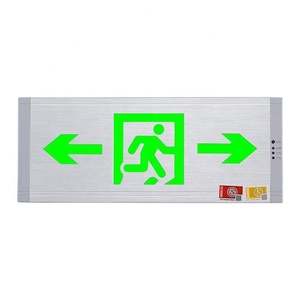 Aluminio 220V 24V 4W Empotrable montado en superficie colgante Recargable LED señal de salida de emergencia para señal de piso - Product Image 1