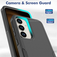 Pour Samsung S24 Plus S23 S22 Ultra double couche 2 en 1 étuis de téléphone portable anti-rayures noir armure coque de téléphone pour Galaxy S21 FE S20