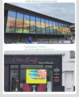CNS-P10 plang dan tampilan digital panel dinding led Super ramping perekat fleksibel tampilan layar LED transparan Film LED