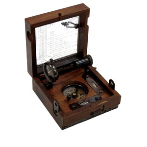 Marina caja multipropósito herramienta de navegación telescopio brújula nivel alidada Clinometer tapa de vidrio con gráfico - Product Image 1