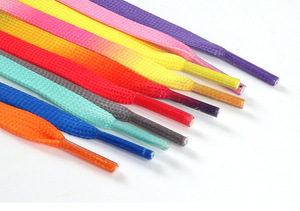Lacets de chaussures imprimés par sublimation 120-160CM, lacets plats dégradés 8MM, lacets personnalisés imprimés arc-en-ciel - Product Image 2