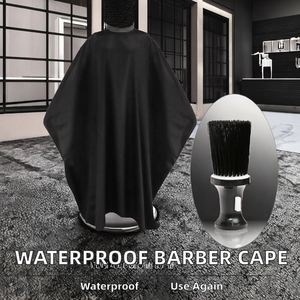 Nouvel tablier de coiffure professionnel en coton noir imperméable, réutilisable et écologique, élégant pour salon - Product Image 2