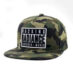 Print Camouflage 5 Panel Snapback Hat For Men 3D Embroidery Trucker Hat College Student Hip-hop Hat Custom Snapback Cap