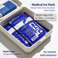 Pochette vide pour gel, sac en plastique laminé, résistant au congélateur, étanche, taille personnalisée pour le remplissage de gel d'eau, fournisseur pour la chaîne du froid