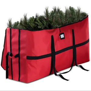 Bolsa de almacenamiento con tapa para árbol de Navidad, cesto de almacenamiento grande con tapa