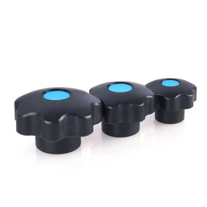 Bouton de poignée en plastique noir en forme d'étoile avec vis galvanisée en fer accessoires de tour en nylon bouton de serrage sept étoiles - Product Image 6