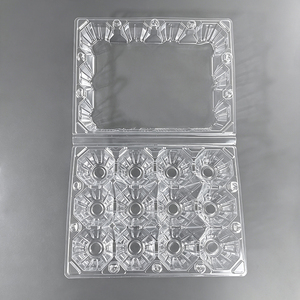 12-grid Egg <b>Box</b> PET Plastic Egg Tray Carton Packaging Recyclable Customized Sushi Food Grade Pet Factory Supply - Product Image 4