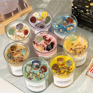 LANJO Bougie Votive en Cire de Soja Écologique aux 12 Signes du Zodiaque dans un Pot en Verre pour les Fêtes, les Mariages et la Décoration de Noël - Product Image 3