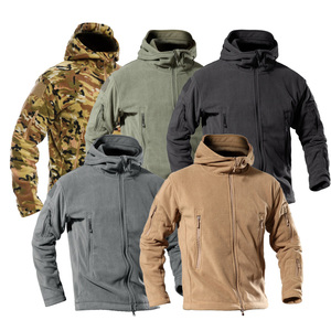 SIVI <strong>Men's</strong> Hunting Clothes Fleece Jackets Ranger Green Tactical Sport Warm Fleece Outdoor Windproof Warm Winter Coats Jacket - Product Image 1